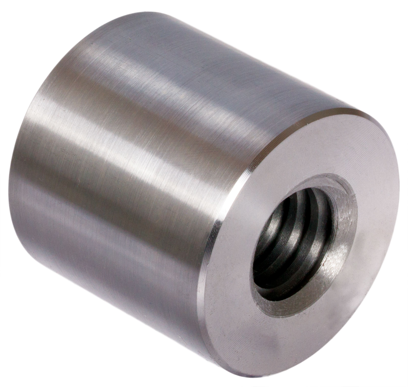 Runde Muttern mit Trapezgewinde, eingängig links, Edelstahl