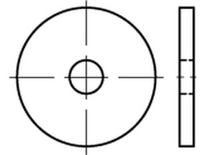 DIN 1052 Stahl galvanisch verzinkt Scheiben für Holzverbinder, starke, runde Aus