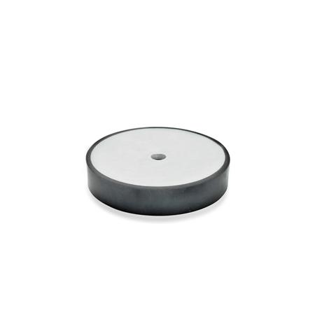 GN 438 Distanz- und Fußscheiben, Stahl, mit Gummiauflage, vulkanisiert