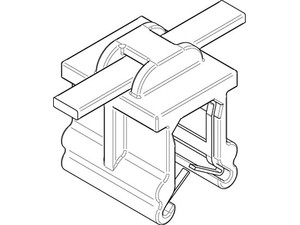 Artikel 82523 PA66HS EdgeCl. O-Q schwarz Kantenbefestigungsbinder 2-teilig, für