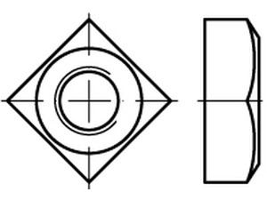 DIN 557 A 4 Vierkantmuttern