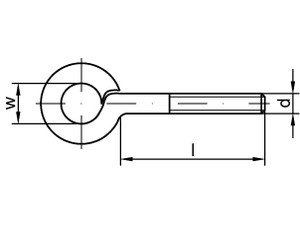 Artikel 88136 Stahl Typ 48 galvanisch verzinkt Gewindeösen Typ 48, mit metrische