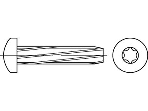 ~DIN 7516 Stahl Form AE-ISR galvanisch verzinkt Gewinde-Schneidschrauben mit Lin