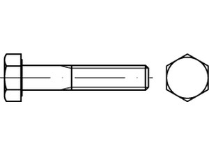 DIN 931 8.8 flZn/TL 480h (zinklamellenbesch.) Sechskantschrauben mit Schaft