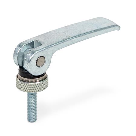 GN 927.3 Exzenterspanner, Hebel Stahl, mit Schraube