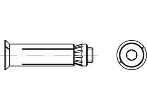 Artikel 82031 A 4 HBFF LINDAPTER-HOLLO-BOLT FlushFit f. vollst. versenkbare Befe