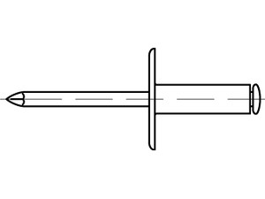 Artikel 88416 Niet Al-Leg. C-K 14 Dorn A 2 Offene Blindniete mit Sollbruchdorn,