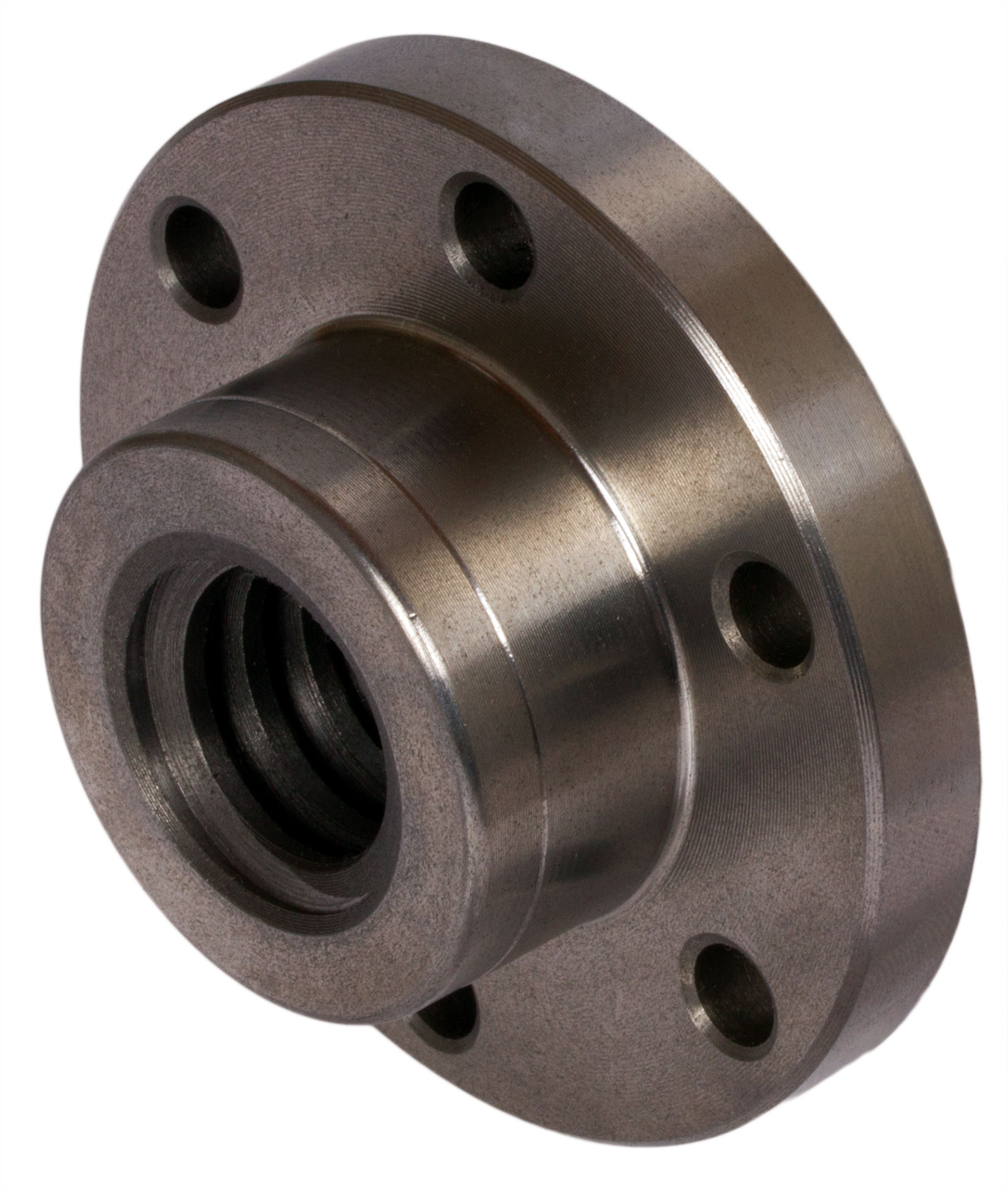 Einbaufertige Flanschmuttern, eingängig rechts, Grauguss