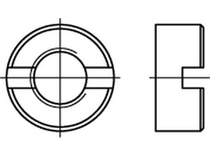 DIN 546 Messing Schlitzmuttern