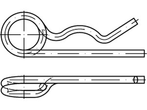 DIN 11024 A 4 Federstecker