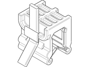 Artikel 82523 PA66HS EdgeCl. S-Q schwarz Kantenbefestigungsbinder 2-teilig, für