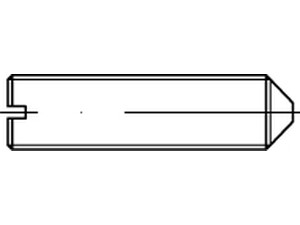ISO 7434 A 1 Gewindestifte mit Spitze und Schlitz