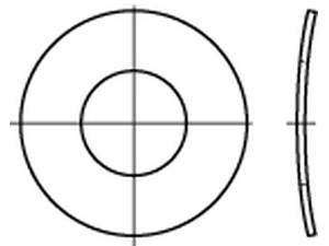 ~DIN 137 A 4 Form A Federscheiben, gewölbt