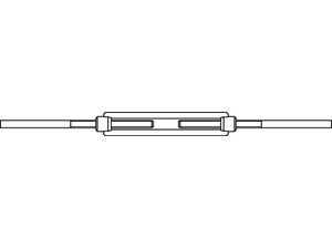 DIN 1480 Stahl SP-AE galvanisch verzinkt Spannschlösser, geschmiedet, offene For