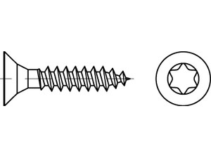 Artikel 89098 Stahl CE Seko-ISR galv. verz. gelb Spanplattenschrauben mit Vollge