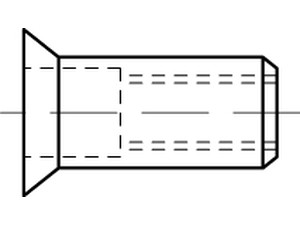 Artikel 88424 A 4 S Blindniet-Muttern, rund, offen, Senkkopf 90°