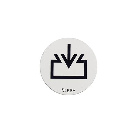 GN 747.1 Alu-Plättchen, für Verschlussschrauben GN 745 / GN 745.2, mit Einfüllsymbol