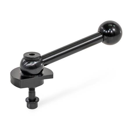 GN 918.2 Spannriegel, Stahl, Spannung nach unten, Schraube von der Rückseite