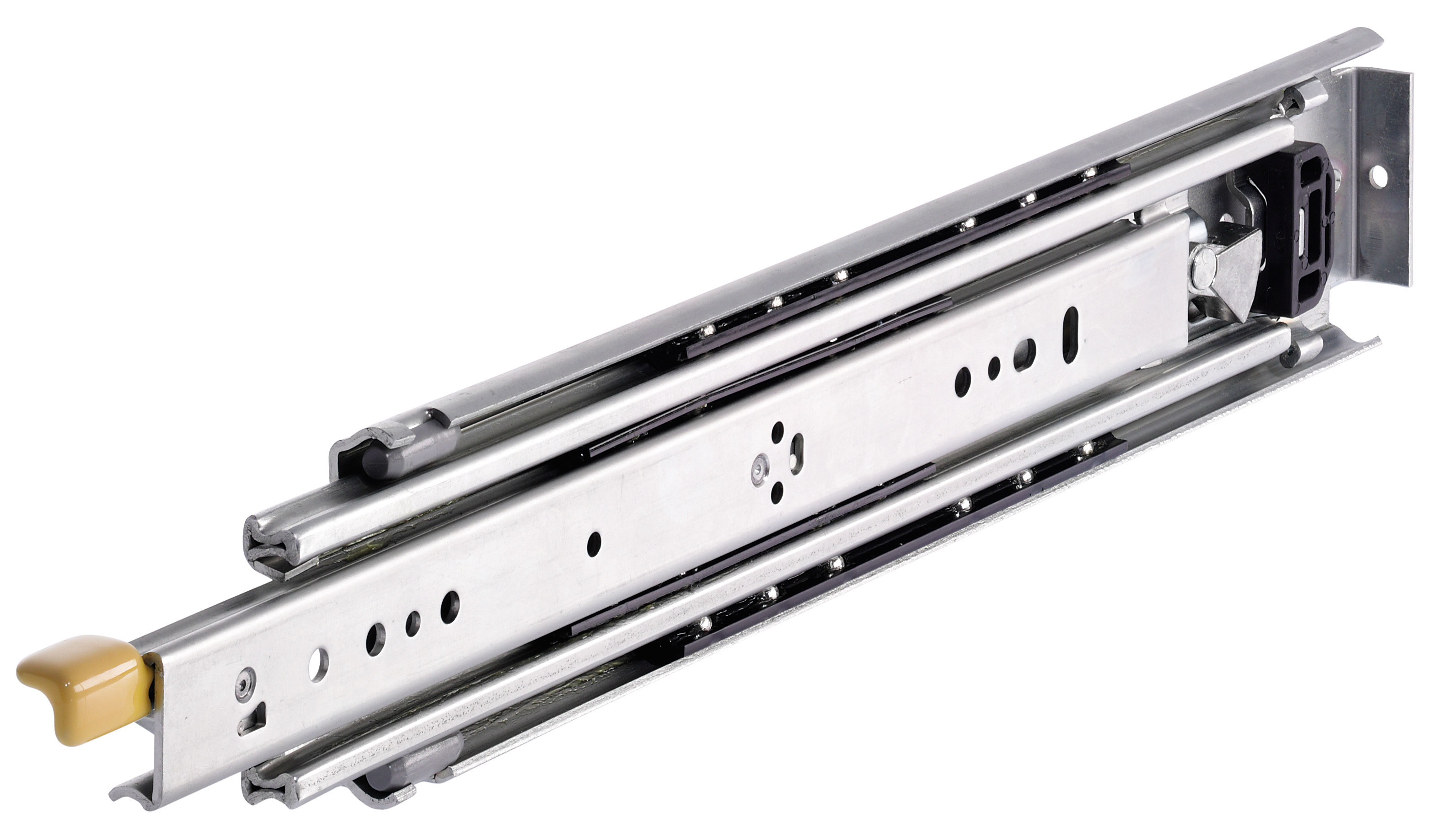 Auszugschienen DZ 9308, Breite 19,1 mm, bis 227 kg, Vollauszug, Verriegelung