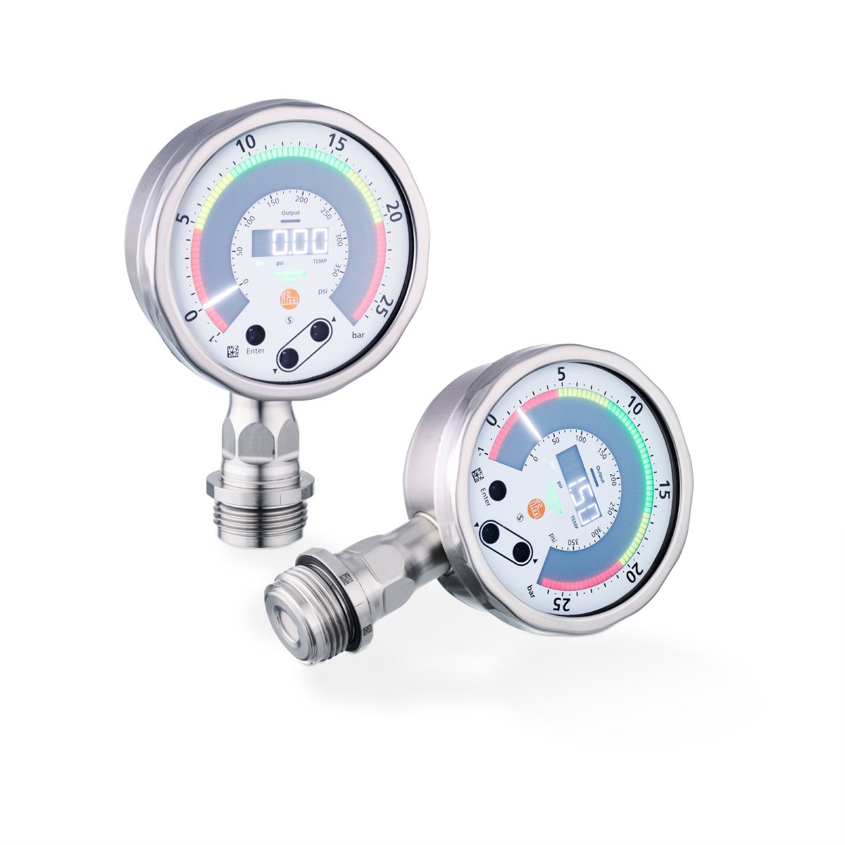 Electronic contact manometers with analogue displa