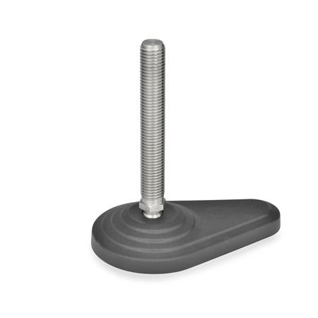 GN 445.5 Gelenkfüße, Kunststoff / Edelstahl