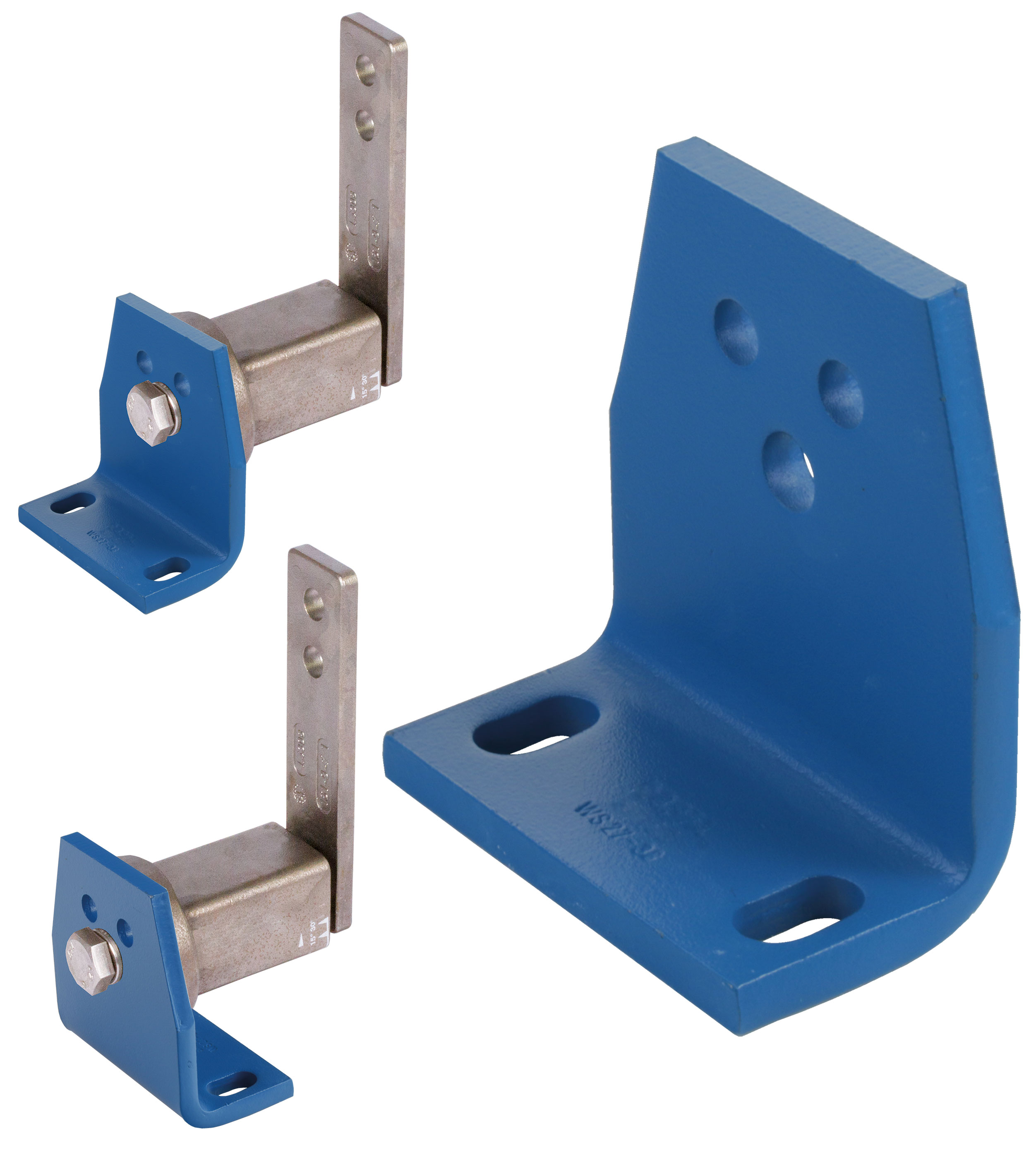 Montagewinkel für Spannelemente, blau lackiert