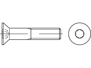 ISO 10642 08.8 galv. verz. 8 DiSP Senkschrauben mit Innensechskant