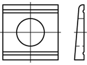 DIN 434 Stahl galvanisch verzinkt Scheiben, vierkant, keilförmig 8 %, für U-Träg