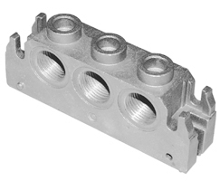 Endplatte, Anschlüsse seitlich offen (Universal)