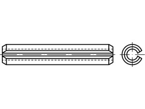 ISO 8752 Federstahl galvanisch verzinkt Spannstifte (-hülsen), geschlitzt, schwe