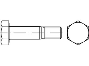EN 14399-8 10.9 feuerverzinkt -AF- Sechskant-Passschrauben mit großer SW für HV-