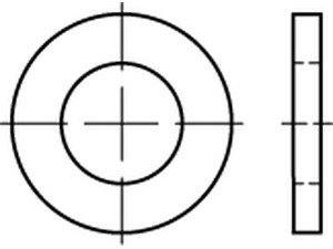 DIN 1441 Stahl galvanisch verzinkt Scheiben für Bolzen, Produktklasse C (g)