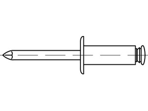 Artikel 88408 Blindnieten, FLAKO, Kunststoff, offen