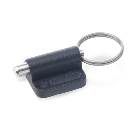 GN 417 Rastbolzen mit Zugring / mit Zugöse, ohne Rastsperre