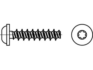 Artikel 88202 Stahl, geh. RST-ISR galvanisch verzinkt Gewindefurchende Schrauben