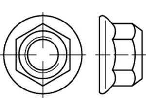 DIN 6927 Sechskantmuttern mit Flansch und Klemmteil, Ganzmetallmuttern