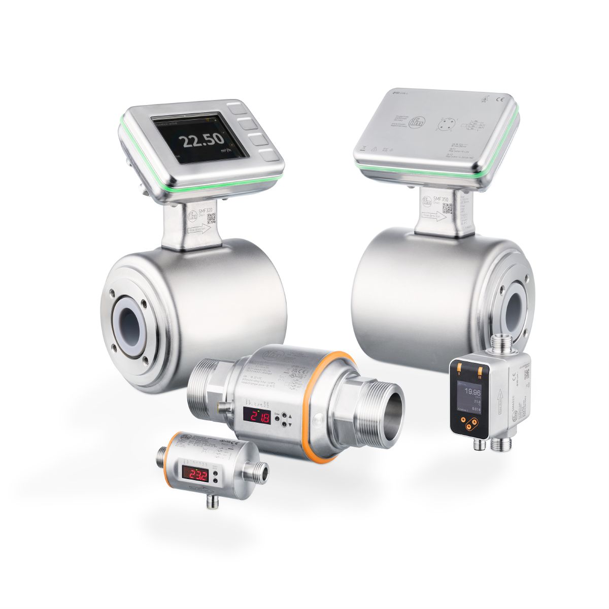 Magnetic-inductive volumetric flow meters