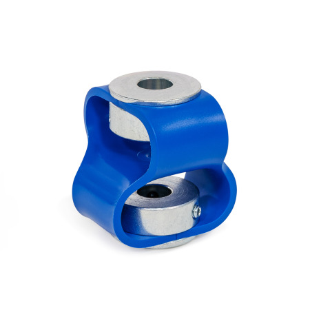 GN 2250 Doppelschlaufenkupplungen, Stahl / Edelstahl, mit Gewindestift