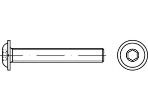 ISO 7380-2 010.9 galvanisch verzinkt Flachkopfschrauben mit Innensechskant und B