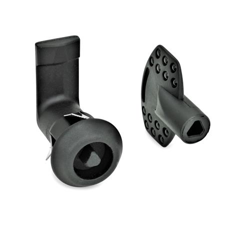 GN 115.5 Verriegelungen, Betätigung mit Steckschlüssel, Snap-in-Montage