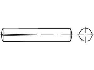 ISO 8745 Stahl Passkerbstifte