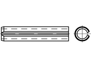 DIN 7346 Spannstifte, leichte Ausführung