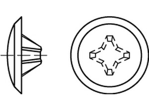Artikel 88004 Kunststoff KS-H, hellbraun Zierkappen für Senkschrauben mit Philli