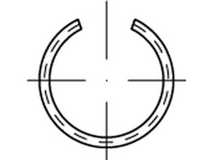 DIN 7993 Federstahl Form B Runddraht-Sprengringe für Bohrungen