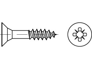 Artikel 89097 A 2 CE Seko-Z-Tg Spanplattenschrauben, Senkkopf, Pozidriv-Kreuzsch