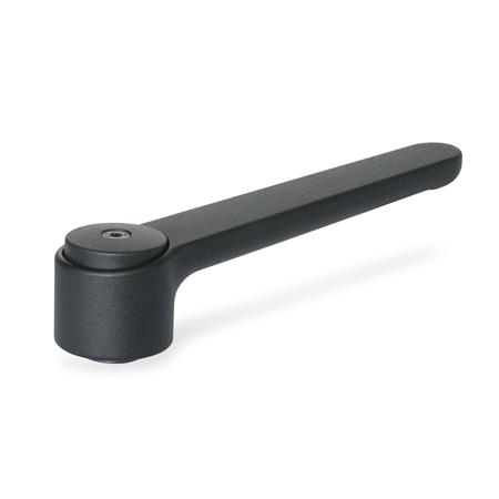 GN 126 Verstellbare Flachspannhebel, Zink-Druckguss, Einsatz Stahl, mit Innengewinde