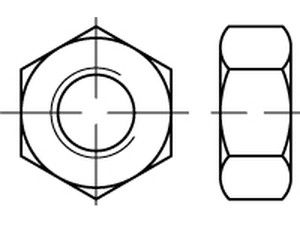 ISO 4033 Sechskantmuttern, ISO-Typ 2, Regelgewinde