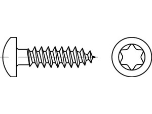 Artikel 89096 Stahl CE Ruko-ISR galvanisch verzinkt Spanplattenschrauben, Halbru