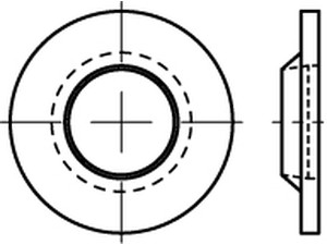 Artikel 88152 Kunststoff RUV-B REYHER-Unverlierbarkeits-Scheiben für Blech-Schra