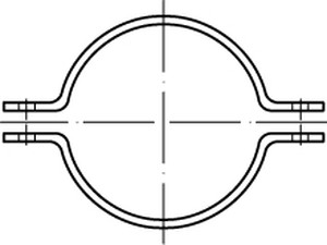 DIN 3567 Stahl Form A feuerverzinkt Rohrschellen, gleichschenkelig